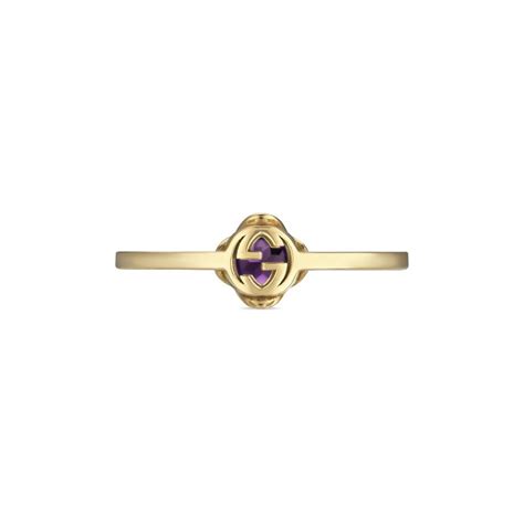 gucci amethyst ring|gucci interlocking ring.